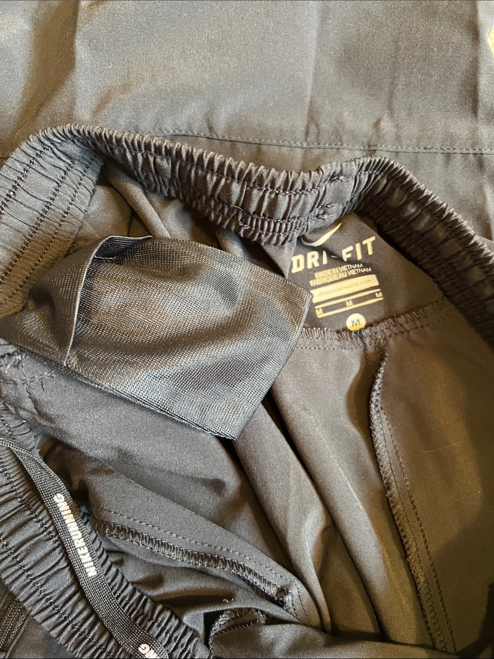 Nike Blue Dri-fit track Pants with White Swoosh - Picture 7 of 9